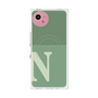 プレミアムスクエアケース with SnapMag［ オリジナル - initial two tone - N green ］