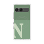 プレミアムスクエアケース with SnapMag［ オリジナル - initial two tone - N green ］