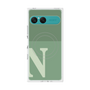 プレミアムスクエアケース with SnapMag［ オリジナル - initial two tone - N green ］