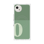 プレミアムスクエアケース with SnapMag［ オリジナル - initial two tone - O green ］
