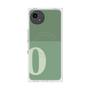 プレミアムスクエアケース with SnapMag［ オリジナル - initial two tone - O green ］