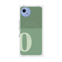 プレミアムスクエアケース with SnapMag［ オリジナル - initial two tone - O green ］