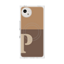 プレミアムスクエアケース with SnapMag［ オリジナル - initial two tone - P brown ］