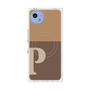 プレミアムスクエアケース with SnapMag［ オリジナル - initial two tone - P brown ］