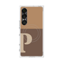 プレミアムスクエアケース with SnapMag［ オリジナル - initial two tone - P brown ］