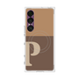 プレミアムスクエアケース with SnapMag［ オリジナル - initial two tone - P brown ］