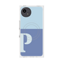 プレミアムスクエアケース with SnapMag［ オリジナル - initial two tone - P blue ］