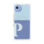 プレミアムスクエアケース with SnapMag［ オリジナル - initial two tone - P blue ］