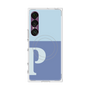 プレミアムスクエアケース with SnapMag［ オリジナル - initial two tone - P blue ］