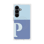 プレミアムスクエアケース with SnapMag［ オリジナル - initial two tone - P blue ］