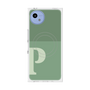 プレミアムスクエアケース with SnapMag［ オリジナル - initial two tone - P green ］