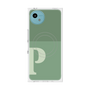 プレミアムスクエアケース with SnapMag［ オリジナル - initial two tone - P green ］