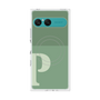 プレミアムスクエアケース with SnapMag［ オリジナル - initial two tone - P green ］