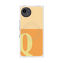 プレミアムスクエアケース with SnapMag［ オリジナル - initial two tone - Q orange ］