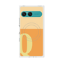 プレミアムスクエアケース with SnapMag［ オリジナル - initial two tone - Q orange ］
