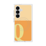 プレミアムスクエアケース with SnapMag［ オリジナル - initial two tone - Q orange ］
