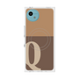 プレミアムスクエアケース with SnapMag［ オリジナル - initial two tone - Q brown ］