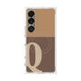 プレミアムスクエアケース with SnapMag［ オリジナル - initial two tone - Q brown ］