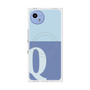 プレミアムスクエアケース with SnapMag［ オリジナル - initial two tone - Q blue ］