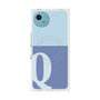 プレミアムスクエアケース with SnapMag［ オリジナル - initial two tone - Q blue ］