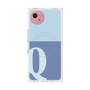 プレミアムスクエアケース with SnapMag［ オリジナル - initial two tone - Q blue ］