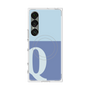プレミアムスクエアケース with SnapMag［ オリジナル - initial two tone - Q blue ］