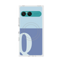 プレミアムスクエアケース with SnapMag［ オリジナル - initial two tone - Q blue ］