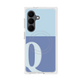 プレミアムスクエアケース with SnapMag［ オリジナル - initial two tone - Q blue ］