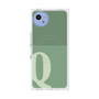 プレミアムスクエアケース with SnapMag［ オリジナル - initial two tone - Q green ］