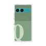 プレミアムスクエアケース with SnapMag［ オリジナル - initial two tone - Q green ］