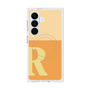 プレミアムスクエアケース with SnapMag［ オリジナル - initial two tone - R orange ］