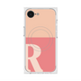 プレミアムスクエアケース with SnapMag［ オリジナル - initial two tone - R pink ］