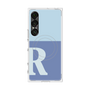 プレミアムスクエアケース with SnapMag［ オリジナル - initial two tone - R blue ］