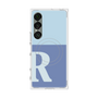 プレミアムスクエアケース with SnapMag［ オリジナル - initial two tone - R blue ］