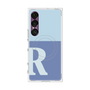 プレミアムスクエアケース with SnapMag［ オリジナル - initial two tone - R blue ］