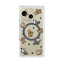 プレミアムスクエアケース with SnapMag［ オリジナル - CASEPLAYイヌ総柄 - color ］