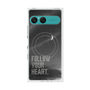 プレミアムスクエアケース with SnapMag［ オリジナル - ドットオーバーレイ - FOLLOW YOUR HEART/B ］