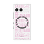プレミアムスクエアケース with SnapMag［ Barbie - ロゴパターン3 - クリア ］