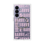 プレミアムスクエアケース with SnapMag［ Barbie - ロゴパターン3 - クリア ］