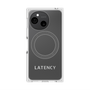 プレミアムスクエアケース with SnapMag［ LATENCY - Logotype - Gray ］