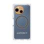 プレミアムスクエアケース with SnapMag［ LATENCY - Logotype - Gray ］