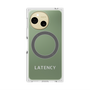 プレミアムスクエアケース with SnapMag［ LATENCY - Logotype - Gray ］