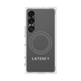プレミアムスクエアケース with SnapMag［ LATENCY - Logotype - Gray ］