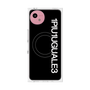 プレミアムスクエアケース with SnapMag［ 1PIU1UGUALE3 - ロゴ vertical - ブラック ］