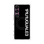 プレミアムスクエアケース with SnapMag［ 1PIU1UGUALE3 - ロゴ vertical - ブラック ］