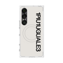 プレミアムスクエアケース with SnapMag［ 1PIU1UGUALE3 - ロゴ vertical - ホワイト ］