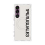 プレミアムスクエアケース with SnapMag［ 1PIU1UGUALE3 - ロゴ vertical - ホワイト ］