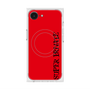プレミアムスクエアケース with SnapMag［ SUPER PRIVATE - ロゴ - Red&Black ］