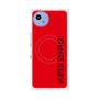 プレミアムスクエアケース with SnapMag［ SUPER PRIVATE - ロゴ - Red&Black ］