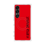 プレミアムスクエアケース with SnapMag［ SUPER PRIVATE - ロゴ - Red&Black ］
